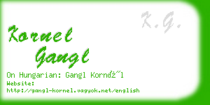 kornel gangl business card